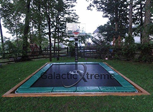 Happy Trampoline - Galactic Xtreme Gymnastic Rectangle Trampoline with Net Enclosure - High Performance & Safety Features Commercial Grade I Life-time warranty, 550 lbs Jumping Capacity, 14 X 16 Ft