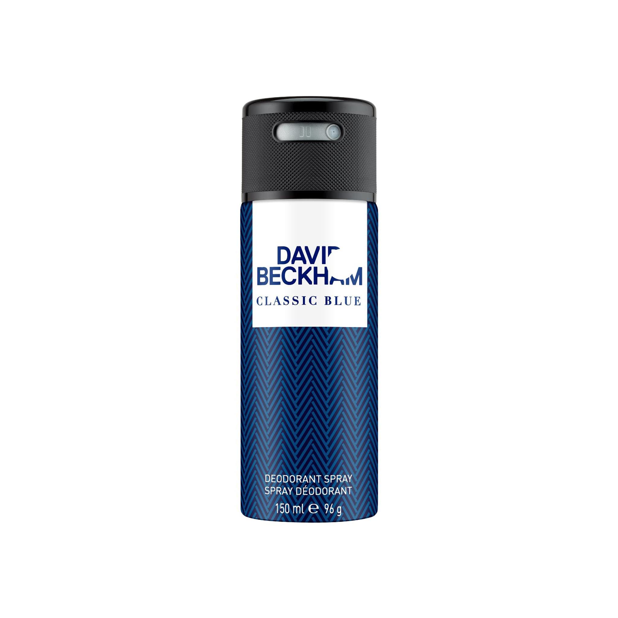 DAVID BECKHAM Classic Blue Deodorant Anti-Perspirant Body Spray for Men, 150 ml