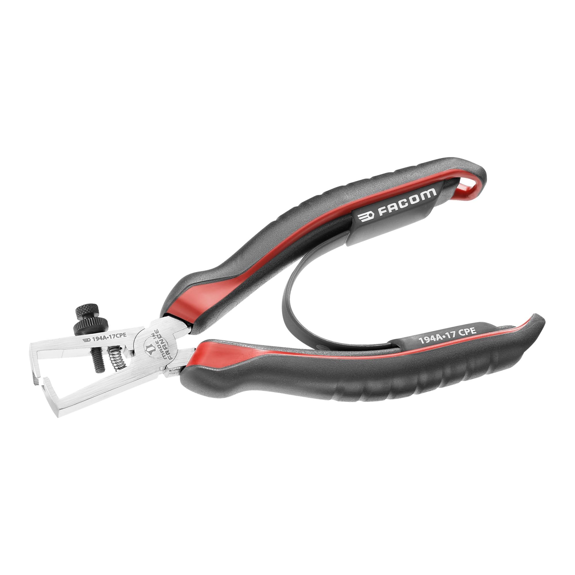 FACOM Wire Stripper with 0.5 to 6 mm Wire Cutter - Material: Carbon Steel Alloy - 194A.17CPE Bi-Material Ergonomic Handle