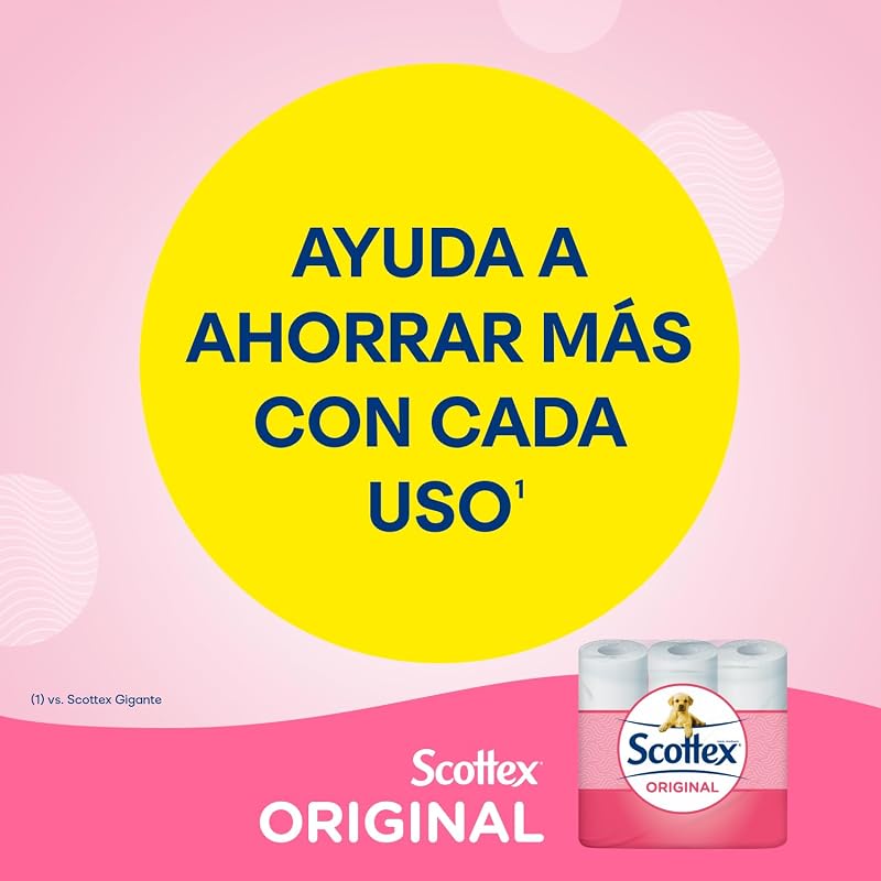 Original Papel higiénico, 128 rollos, 4 packs de 32 rollos dos capas que proporcionan el equilibro adecuado en suavidad y resistencia