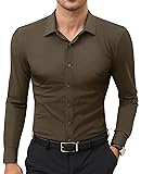 Lion Nardo Stretch Mens Dress Shirts Long Sleeve