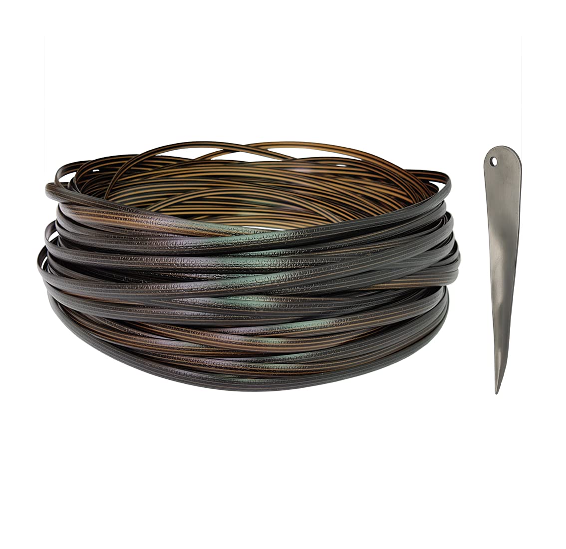 Feyart 114ft 8mm All Weather Rattan + Weaving Tool, Repair Kit for Rattan Garden Furniture Set Table Chair Sofa, Gradient Brown