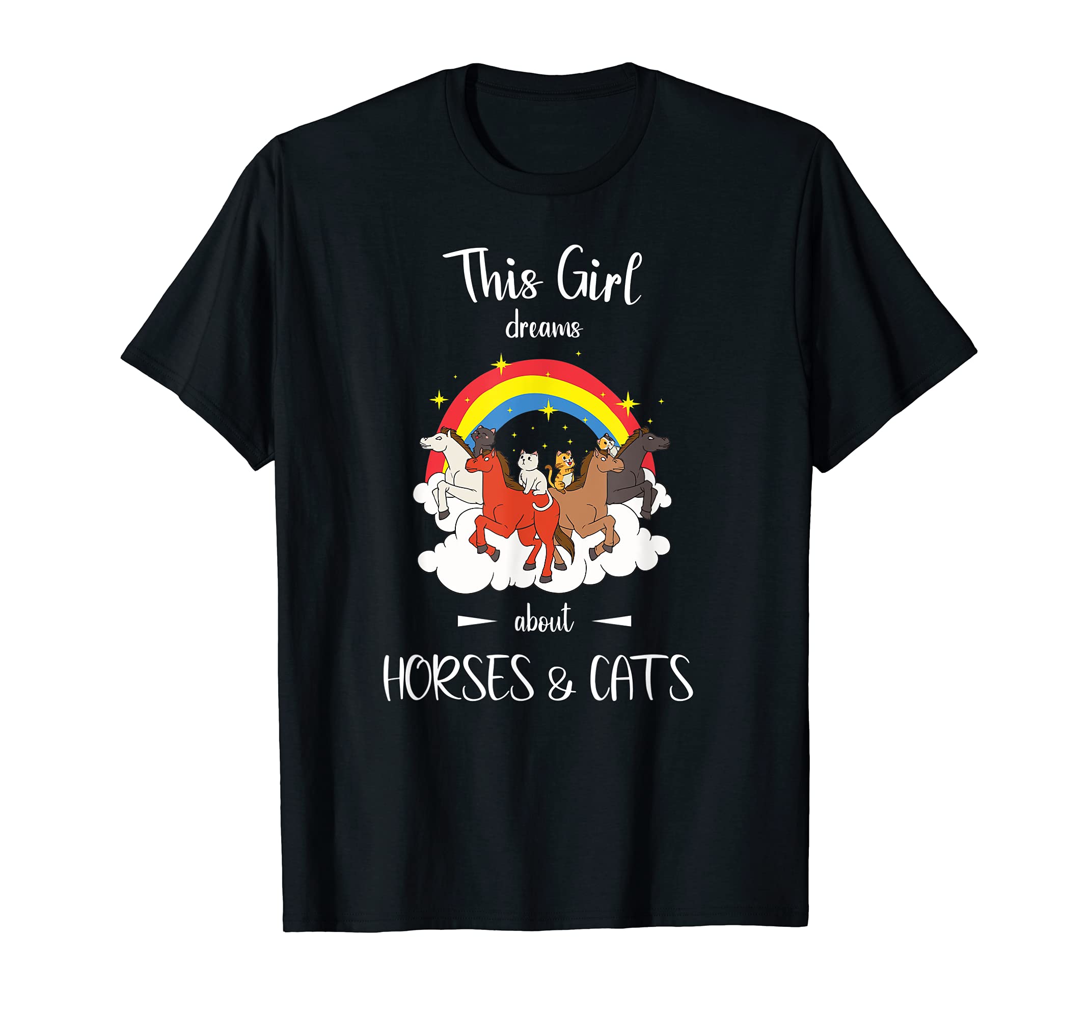 This Girl Dreams about Horses And Cats T-Shirt