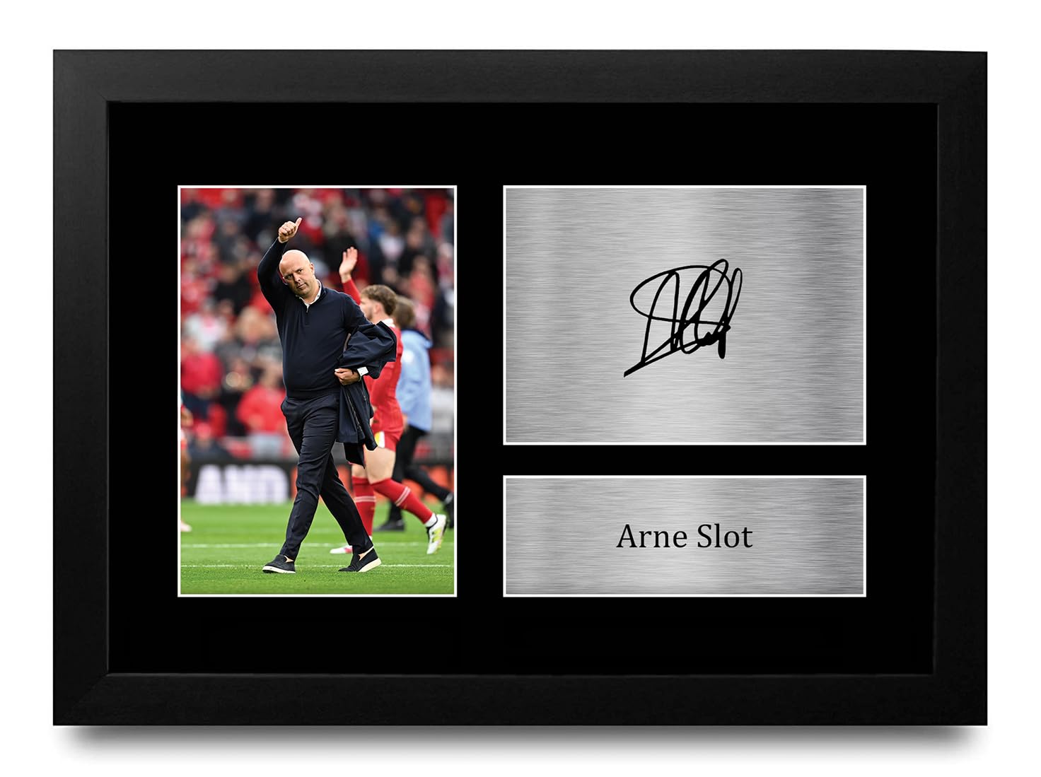 HWC Trading Arne Slot Liverpool Gifts Printed Signed Autograph Picture for Football Fans and Supporters - A4 Framed