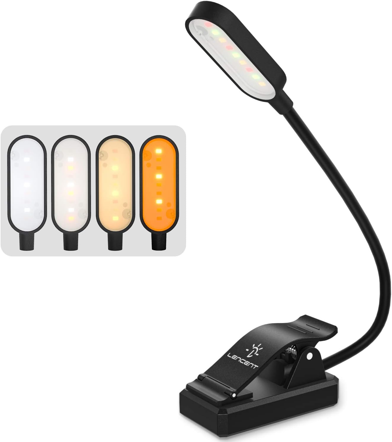 LENCENT 9 LED Book Light, 12 Modes Eye Protection Clip On Reading Light
