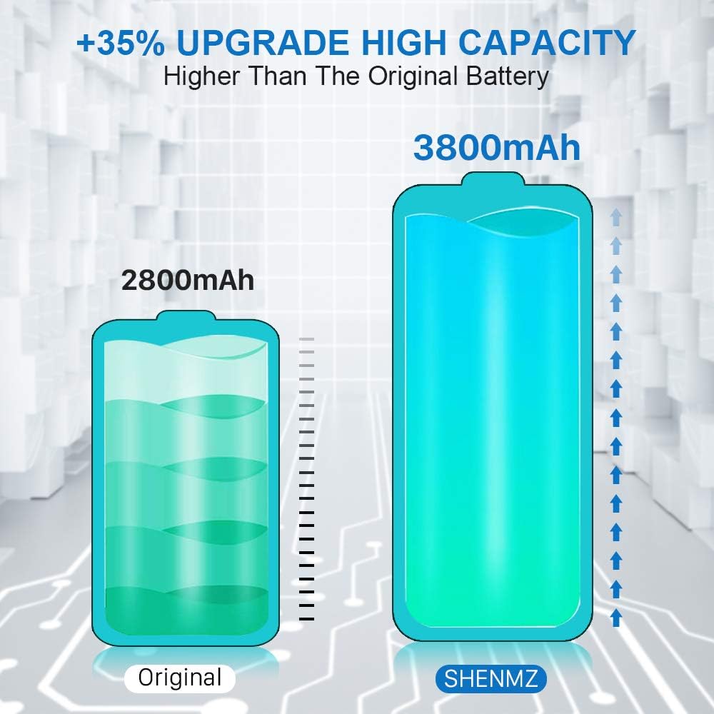 Galaxy S5 Battery, 3800mAh [Upgraded] SHENMZ Li-ion Replacement Battery for Samsung Galaxy S5 EB-BG900BBU SM-G900V I9600 SM-G900H SM-G900A SM-G900TR SM-G900P SM-G900T SM-G900R - 18 Months Warranty: Home Audio & Theater
