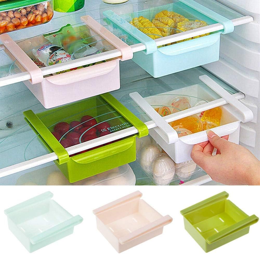 Storage Holders & Racks - Kuzhen 15x11.8x2.5cm Fridge Storage Rack With Layer Partition Refrigerator Plastic Holder Pull Out - Deep Lids Wheels Duty Hooks Laptop Bookshelf Pots Lin