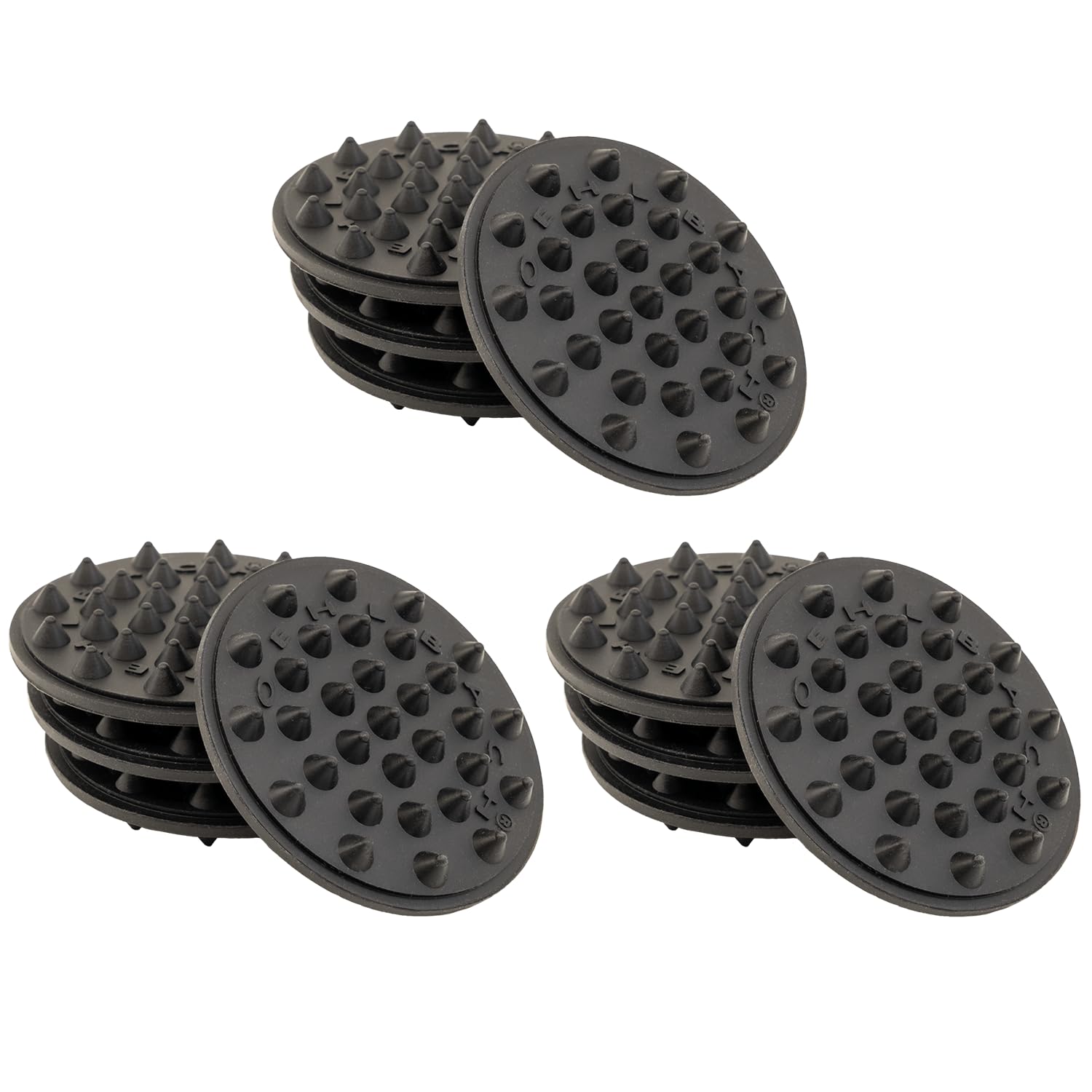 Oehlbach Shock Absorber - High Quality Vibration Dampers for Subwoofers, Speakers, Amplifiers & Turntables - Vibration Protection, Speaker Feet, Set of 12, Black