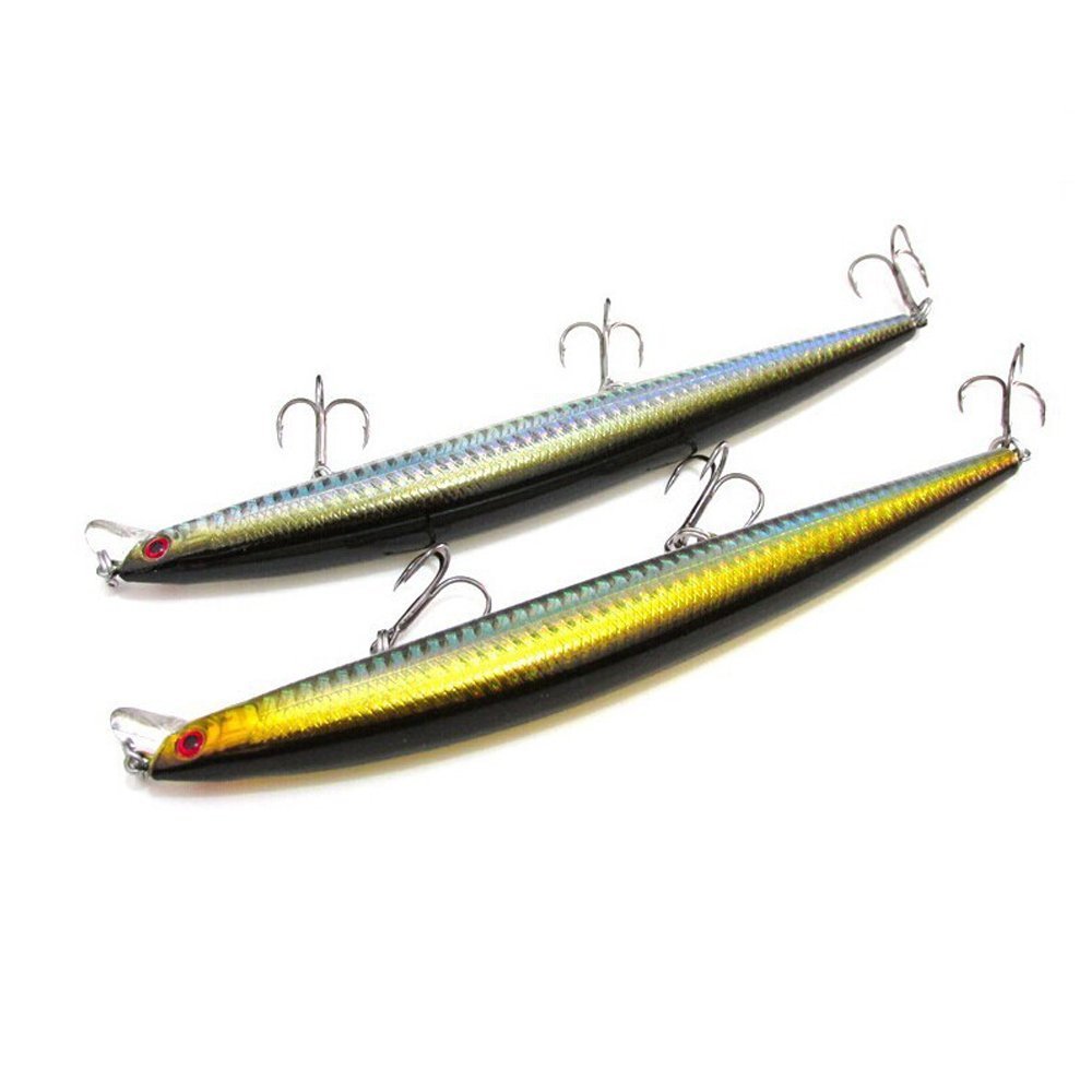 Goture Hard Fishing Bait 2 Pieces Lure Minnow 17cm/27g Floating Lures for Saltwater