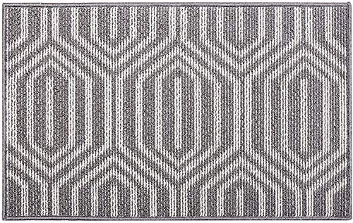 CHICHIC Indoor Doormat 60 x 90 cm Welcome Mat Front Back Indoor Door Mats for Home Entrance Entry Way Entry Rug Floor Mat Machine Washable Rugs Inside Non Slip Outdoor Rugs, (Pattern A Gray) โ image 1