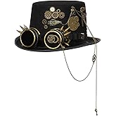 Steampunk Hut Unisex - Viktorianischer Cosplay Hut Mit Brille