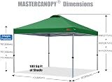 MasterCanopy Durable Ez Pop-up Gazebo 3x3M Forest Green with Roller Bag view 2