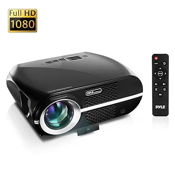 Pyle Digital Hd Home Theater Projector with 1080P Support, Hdmi USB Pc Interface, Up to 120 -Inch Display (Mac & Pc Support)
