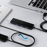 Aceele USB Hub 3.0 Splitter 4 Port Long 4ft Cable Multiport Expander PC Laptop view 3