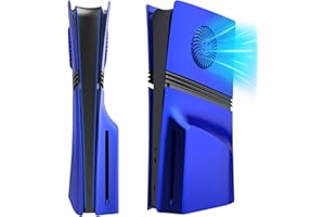 Cover Plates for PS5 Pro Disc Edition with Cooling Vent, PS5 Pro Faceplate ABS Hard Anti-Scratch Dustproof Protective Side Pl