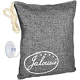 500g Jalousie Air Purifying Activated Bamboo Charcoal Bag Odor Removal for Kitchen Pet Car Closet Basement Prevent Mold Mildew Dehumidify Remove Excess Moisture Hook Included for Hanging (Black)