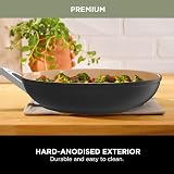 Ninja Extended Life 28cm Ceramic Wok Non-Stick Induction Terracotta Grey view 2