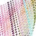 DECORA 3-5mm Mix Color Half Pearl Stickers on Acrylic Rhinestone Sheets 900 Self Adhesive Gems