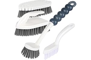 GIPTIME Brush for Cleaning, 4PCS Cleaning Brushes Includes Kitchen Cleaning Brush, Scrub Brush Comfort Grip, Clean Brush for 