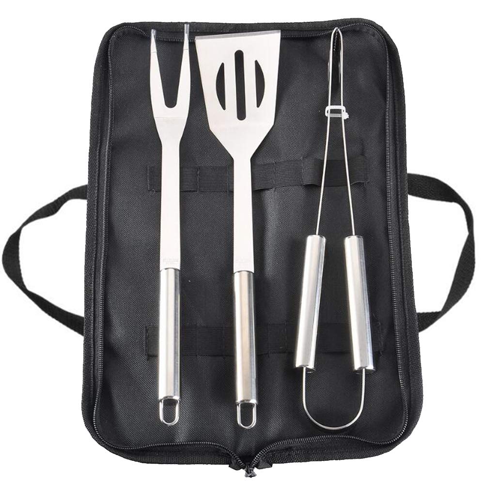 BETOY Stainless Steel Stainless Steel Barbecue Tool Set, Professional BBQ Grilling Tools Set with a Walkbag - Thickened Stainless Steel Grilling Accessories (3 Pieces)