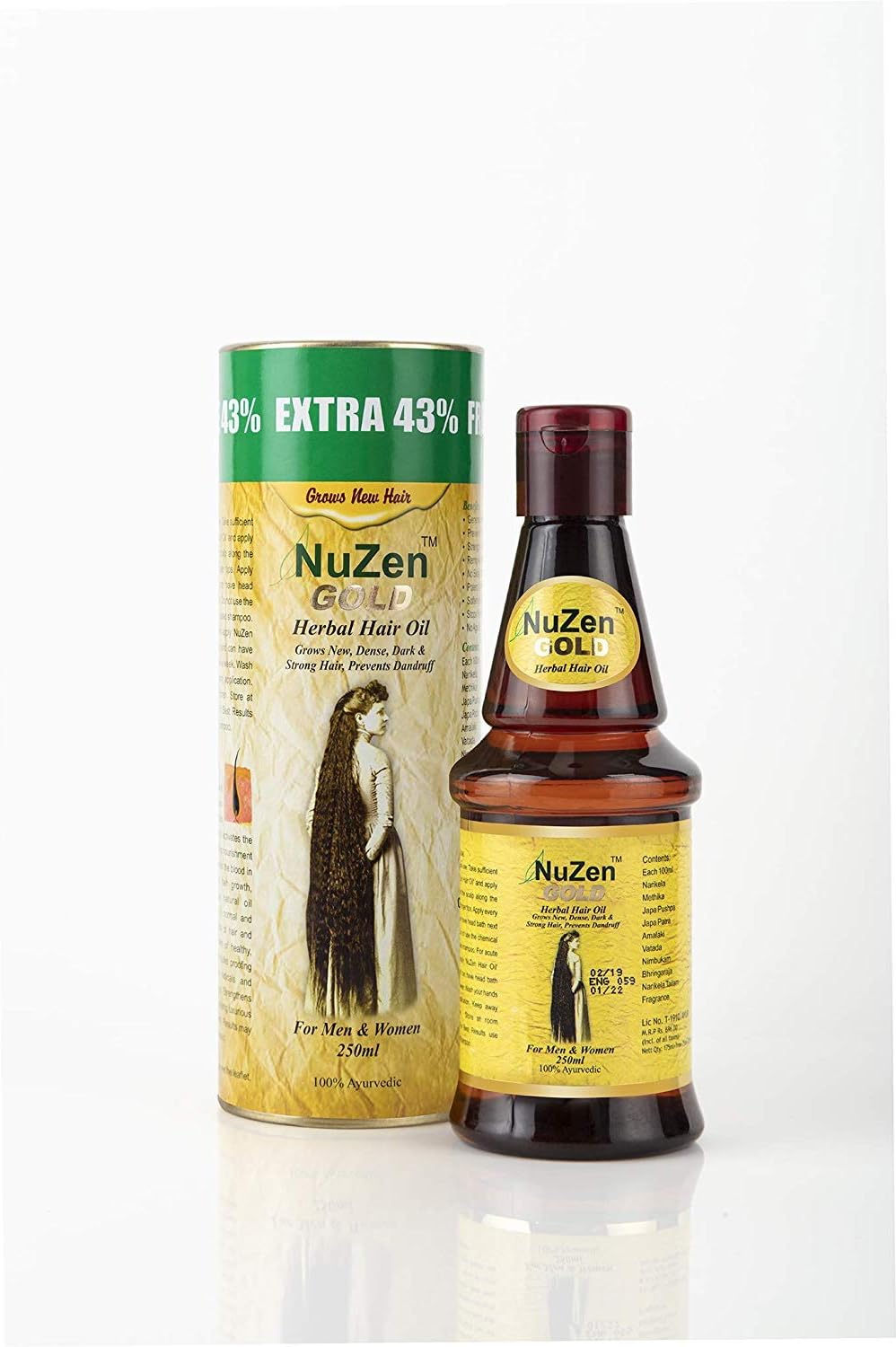Gold Herbal Hair Oil 250ml for Hair Restoration | Thicker & Long Lasting Hair Smoothness | Herbal Hair Oil | Makes Hair Healthy And Strong | Hair Thickening Oil | Trusted Hair Company