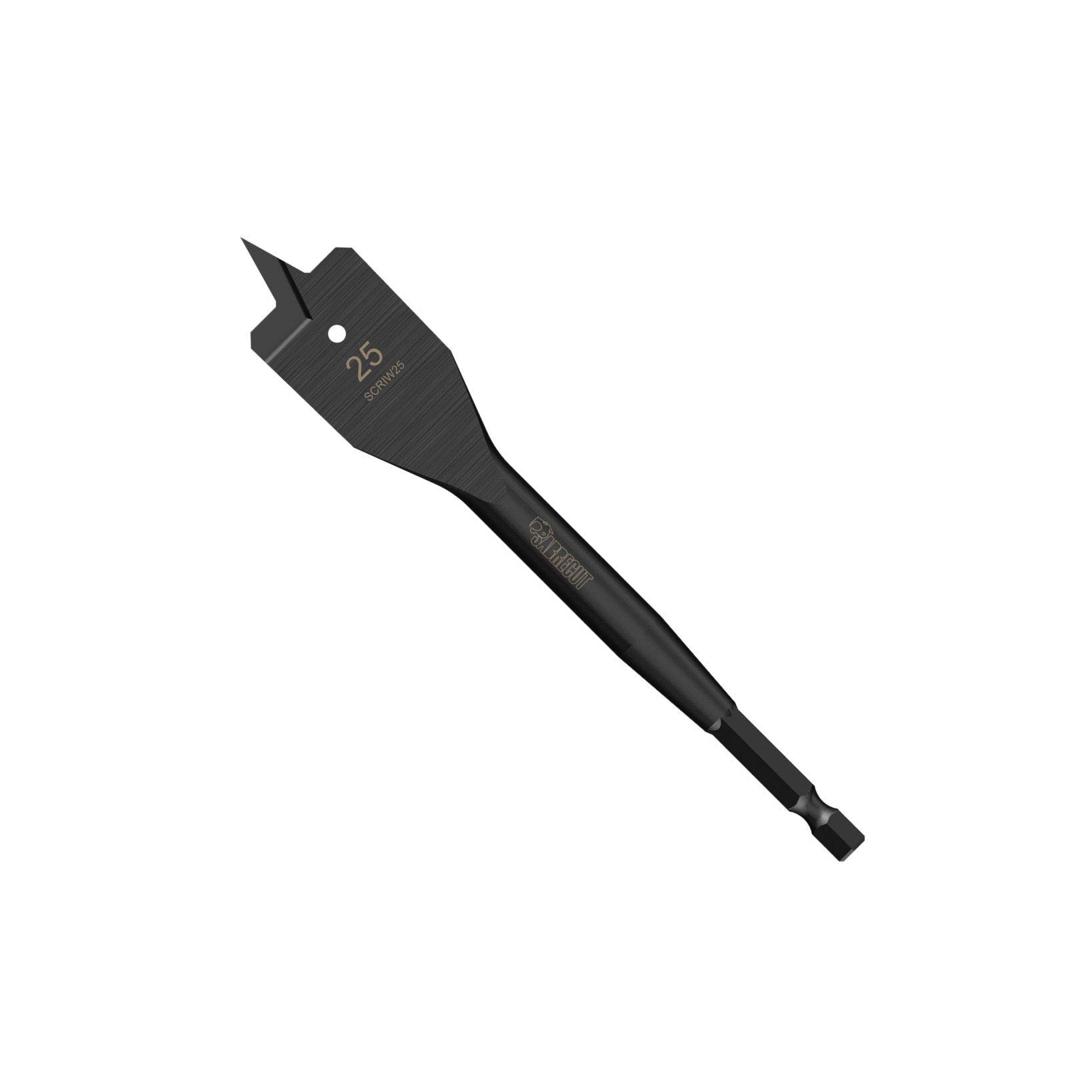 1 x SabreCut SCRIW25_1 25mm x 152mm Impact Rated Flat Wood Spade Bit for Softwood Hardwood Chipboard