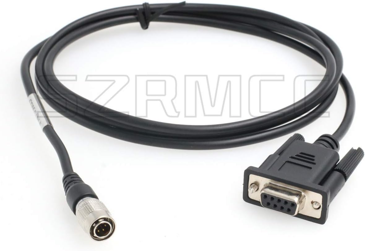 SZRMCC Hirose 6 Pin to DB9 RS232 COM Data Download Cable for Sokkia Total Station (Straight Cable)