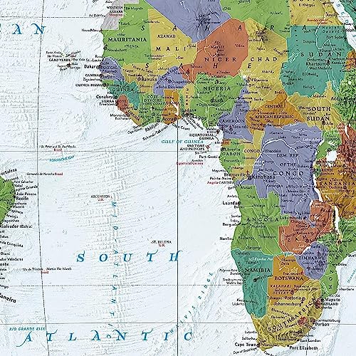 National Geographic World Wall Map - Decorator - Laminated (46 x 30.5 ...