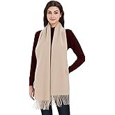 Novawo Wool Scarf Soft Warm Winter Scarves Wraps for Women and Unisex