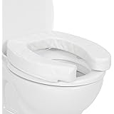 Vive Toilet Seat Cushion (2" Cushioned Foam) - Easy Clean Soft Padded Bathroom Attachment - Elongated, Standard Seats - Comfo