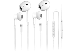 GALAWELLY 2 Pack USB C Headphones for iPhone 16, Type C Earbuds Wired Earbuds with Microphone & Remote Control Noise Cancelling Earphones, Compatible with iPhone 16 Pro Max, iPad Pro, Most USB C Jack Devices