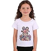 Easter Toddler Girls T-Shirts Bunny Short Sleeve Shirts Kids T Shirts Cotton Girls Summer Tops 3-8Y