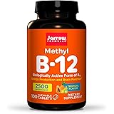 Jarrow Formulas Methyl B-12 2500 mcg - 100 Chewable Tablets, Tropical - Bioactive Vitamin B12 - Supports Energy Production, B