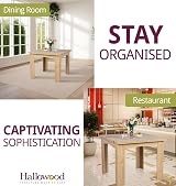 Hallowood Furniture Newquay Oak Extending Flip Top Table 80-160 cm view 6