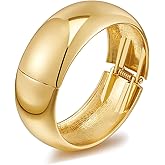 RAUCHBE Chunky Gold/Silver Bangle Bracelets for Women Thick Arm Cuff Bangle Bracelet Wrist Wrap Bracelet Jewelry