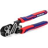 WORKPRO 8" Mini Bolt Cutter, Heavy Duty Wire Cutters with Security Lock | High Leverage Design with Ergonomic Handle, High Hardness Chrome Molybdenum Steel Blade for Powerful Cutting