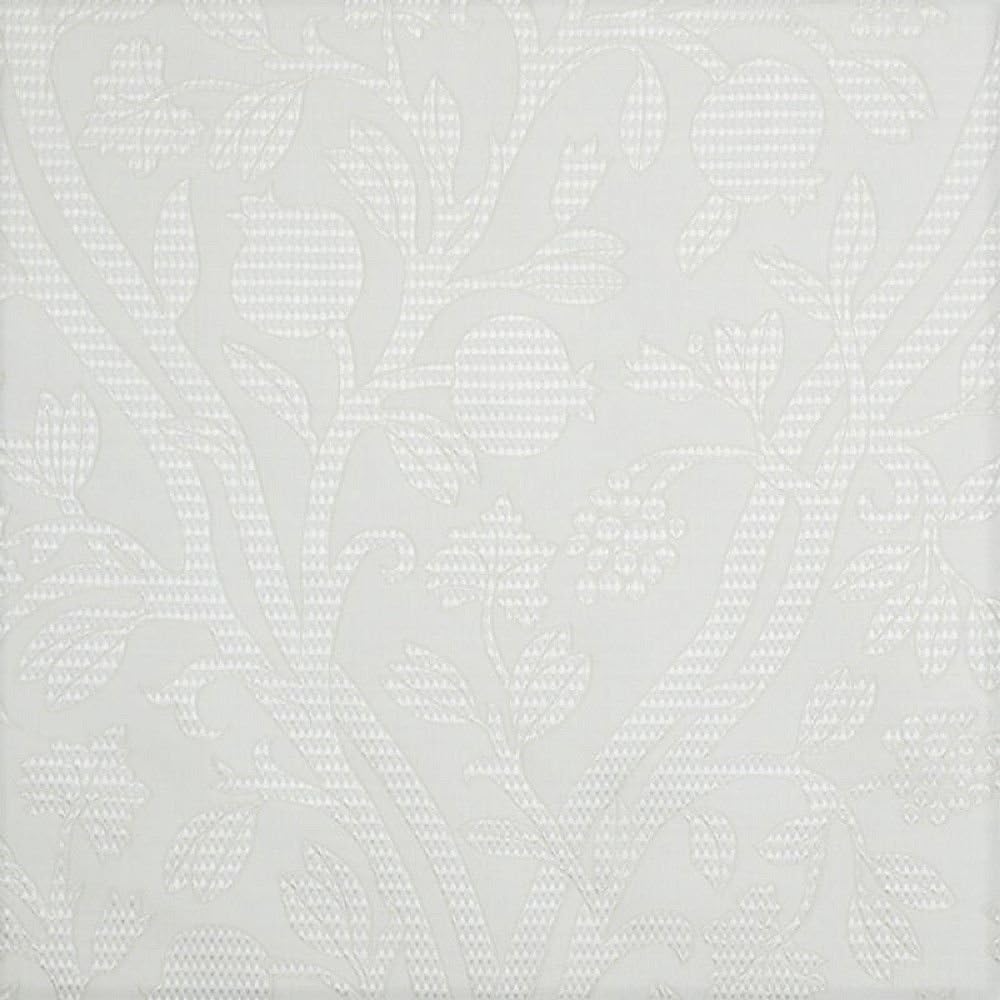 Swatch Sample Fabric Robert Allen Beacon Hill Amerikey Snow Silk Matelassé Floral Drapery II41