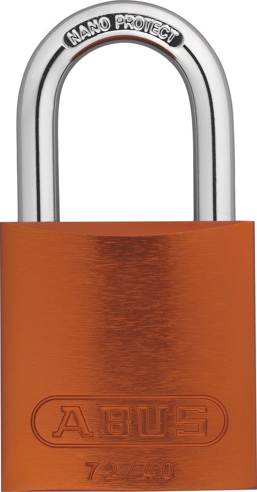 ABUS Padlock 72/40 - Lightweight Titanium Material with high Corrosion Protection - Including 2 Keys - Security Level 6 - Orange