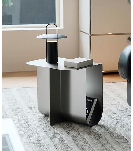 Amazon.com: Minimalist Stainless Steel End Table, Modern