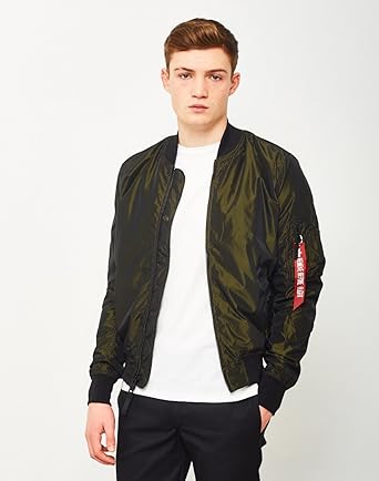 Alpha Industries Ma 1 Tt Bomber Jacket Irridian Green Medium 38 Chest Amazon Co Uk Clothing