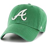 '47 MLB Kelly Green Primary Logo Clean Up Adjustable Strap Hat Cap, Adult One Size Fits All