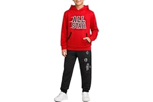 Pro Athlete Boys Sweatsuit Set - 2 Piece Soft Fleece Athletic Pullover Graphic Hoodies and Boys Joggers Sweatpants