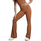 ODODOS Cloud Feeling Crossover High Waist Flared Pants for Women, Bootcut Yoga Pants with Back Pocket-30/32" Inseam