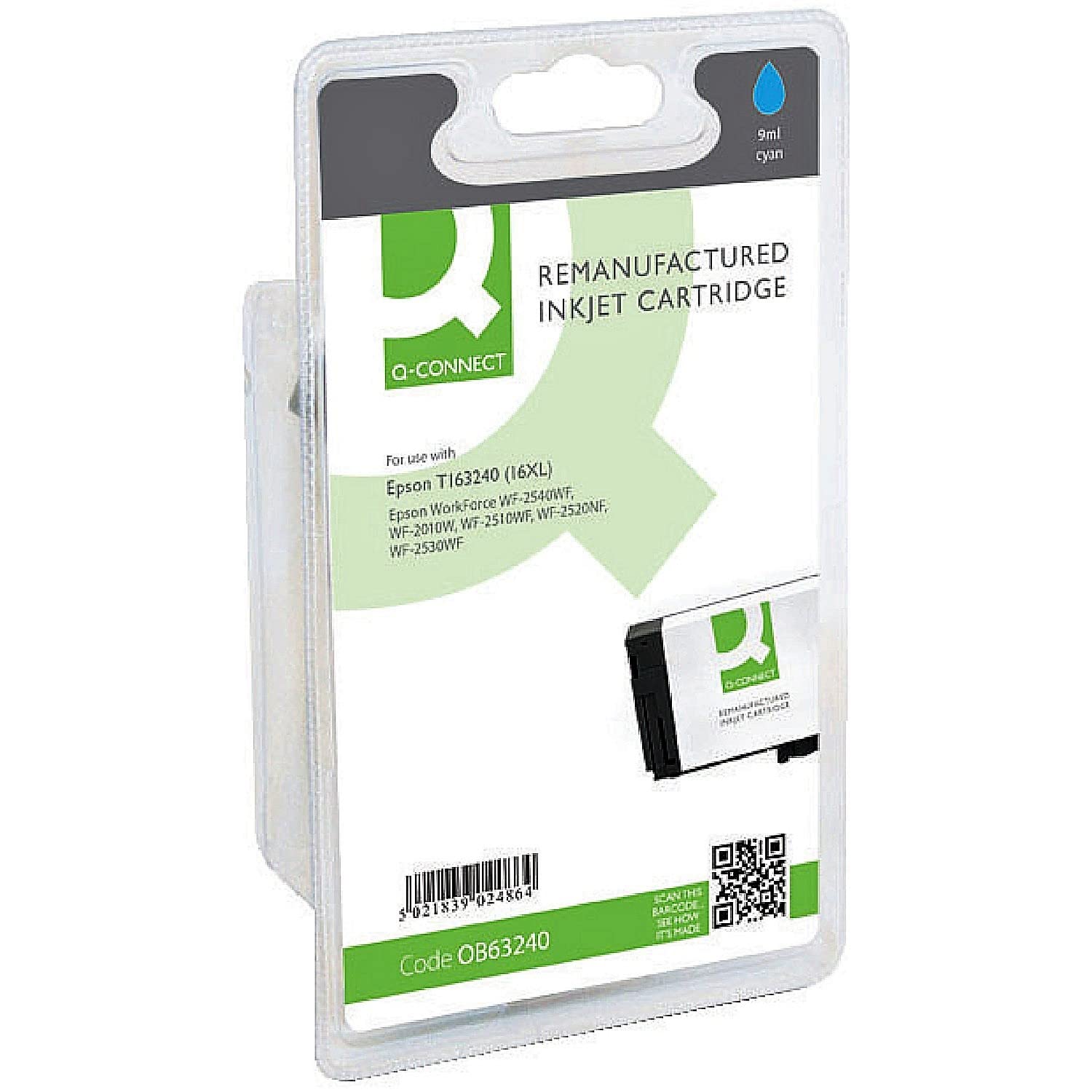 Q-Connect Epson 16XL Remanufactured Cyan Inkjet Cartridge High Yield