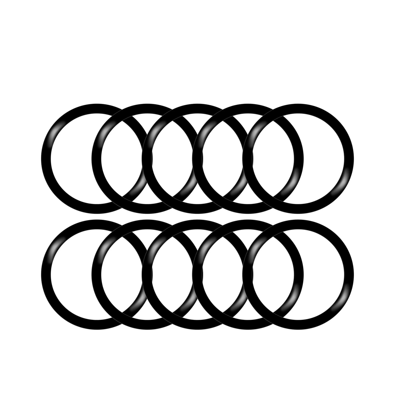 Othmro 10 Pcs Nitrile Rubber O-Rings, 52mm OD 42mm ID 5mm Width, Rubber Washers Metric Buna-N Sealing Gasket Rings, Black