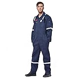 Flame Resistant FR Hi Vis Coveralls for Men 7oz