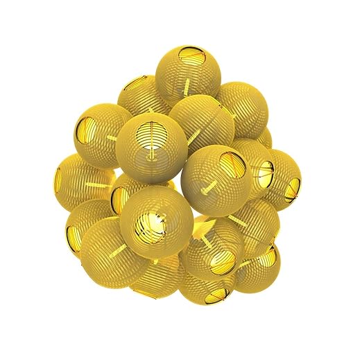 Gresonic 20er LED Lichterkette Lampion/Laternen Deko für Garten Weihnachten Party Hochzeit Innen und Außen mit dem Stecker (W