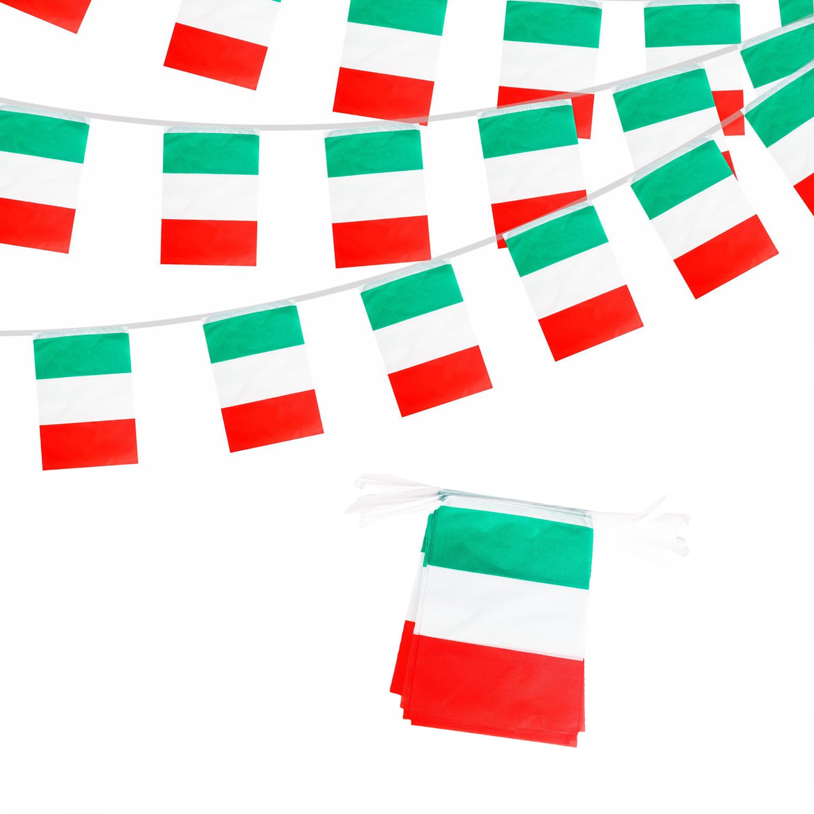 10m Italiana Flags Decorations - 30 Flags, Banner for Ukraine Independence Day Party