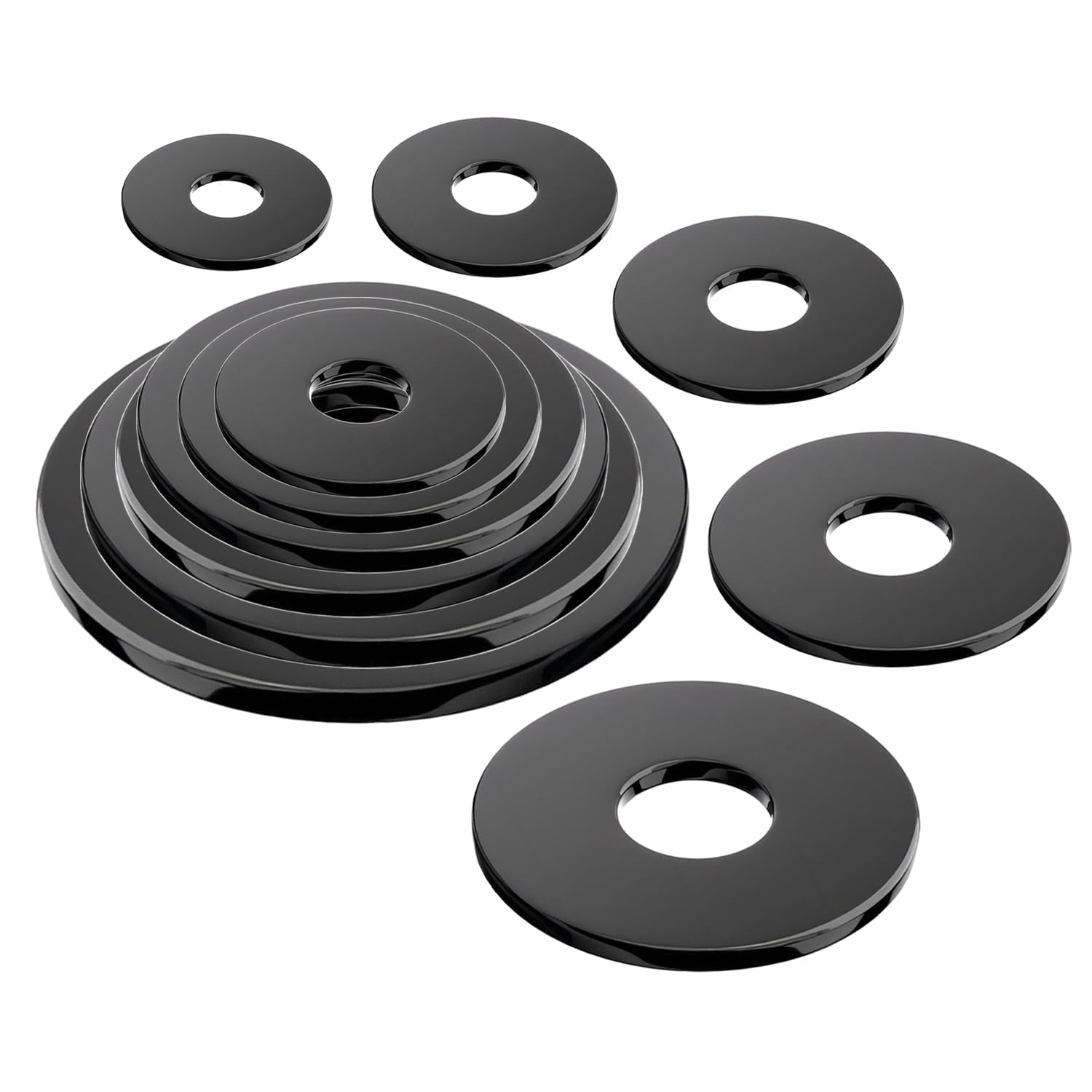 Qrity 5Pcs M27 Round Seal Washer Spacer, Carbon Steel Sealing Gasket Washers for Factory Repair, M27 x 50mm