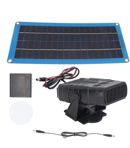 Chauffage De Voiture Solaire Portable - Antigel Pour Pare-brise - Batterie Intégrée (autonomie 2-3 Jours)